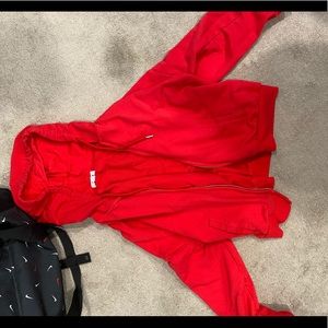 Garage cropped zip up